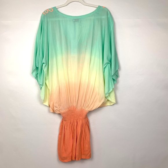 Tiare Hawaii Margarita Mini Dress Tosca & Coral Gradasi S/M - Picture 7 of 11